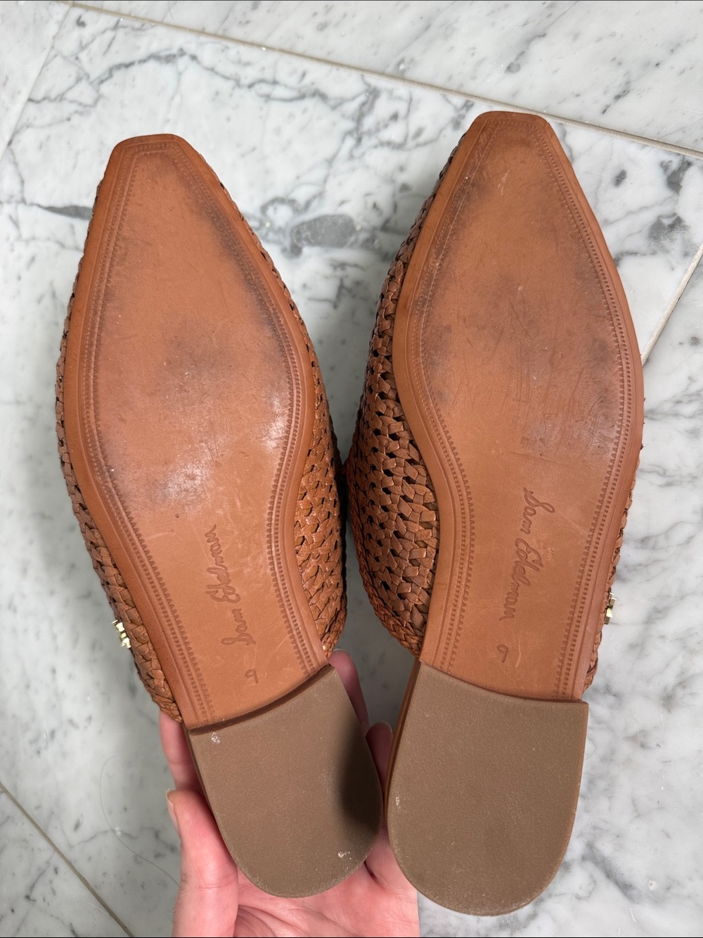 Sam Edelman Woven Pointed- Toe Mule in Cognac - Picture 3 of 3